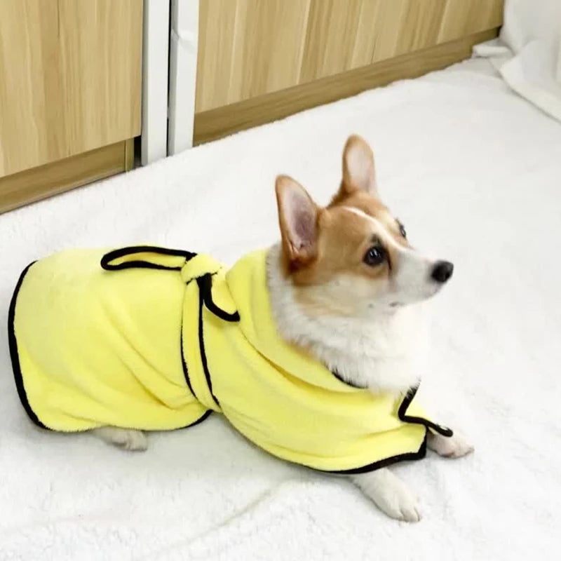 Dog Cat Bathrobes Soft Quick Water Absorption Bath Towel Blanket
