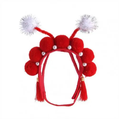 Cute Pet Headwear Peking Opera Design Cat Cosplay Cap Hat