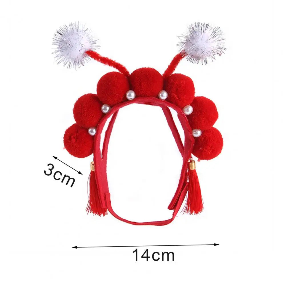 Cute Pet Headwear Peking Opera Design Cat Cosplay Cap Hat
