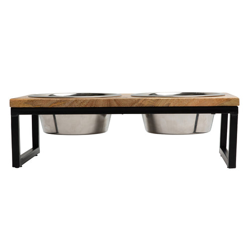 Wood & Metal Elevated Feeder - [[Product type]] | Buffy's