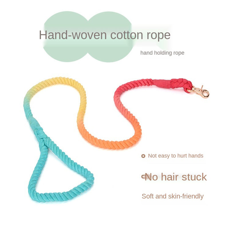 1.5M Colorful Pet Leash Round Cotton Long Dogs Traction Rope