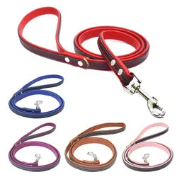 Leather Braided Dog Collar Neck Strap