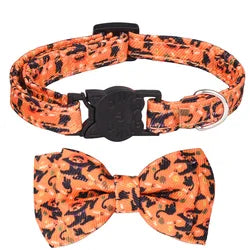 Bowknot Christmas Floral Cat Collar Bell Pet Dog Xmas