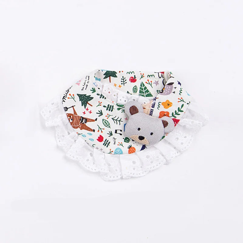 Print Triangle Bib Pet Cat Bandana Collar
