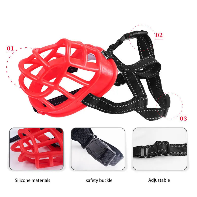 Prevent Biting And Chewing Upgraded Reflective Dog Muzzle