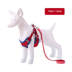 Dog Breathable Adjustable Harness Vest Walking Lead Leash