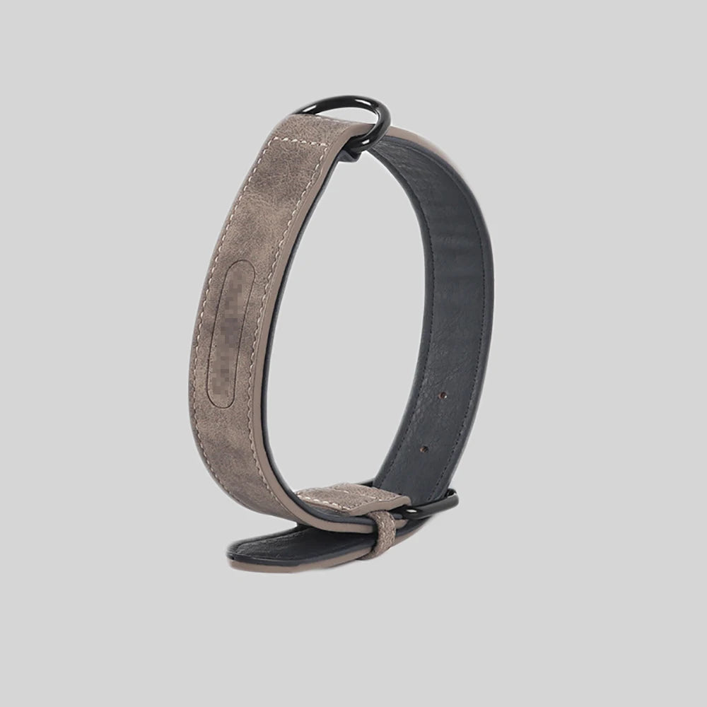 Colorful Comfortable PU Pet Collar Durable Leather With Metal Buckle