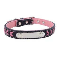 Leather Braided Dog Collar Neck Strap