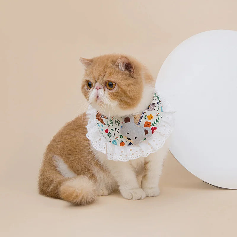 Print Triangle Bib Pet Cat Bandana Collar