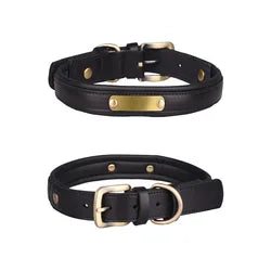 Adjustable Leather Cowhide Leather Dogs Collar