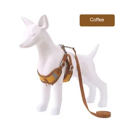 Dog Breathable Adjustable Harness Vest Walking Lead Leash