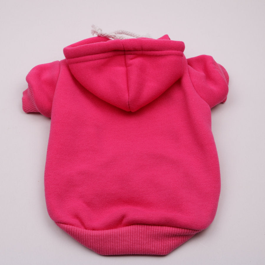 Pet Cat Solid Hooded Sweatshirt Winter Warm Hoodies Outfit