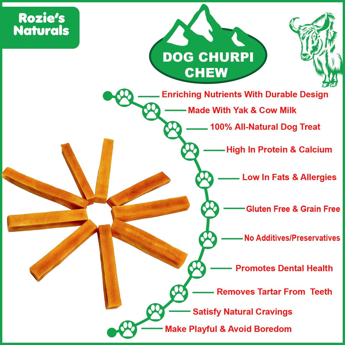 Yak Cheese Churpi Dog Chews-2 Count-5.5 oz - [[Product type]] | Buffy's