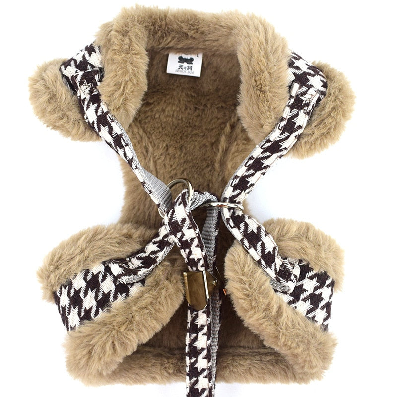 Warm Pet Dog Harness Chest Strap Adjustable Vest Leash