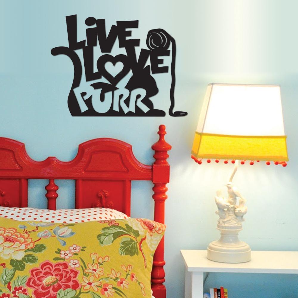 Live, Love, Purr - Metal Wall Art/Decor - [[Product type]] | Buffy's