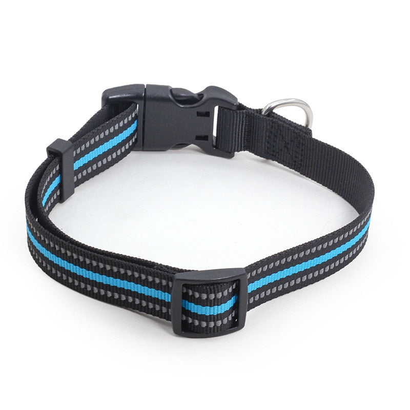 Reflective Dog Collar Nylon Adjustable Pet Collar