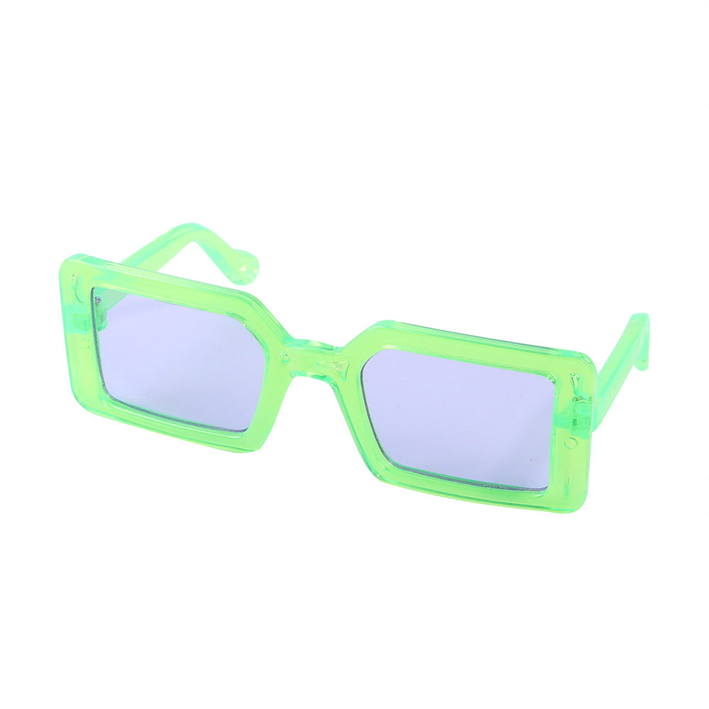 Plastic Transparent Sunglasses Cat Square Glasses