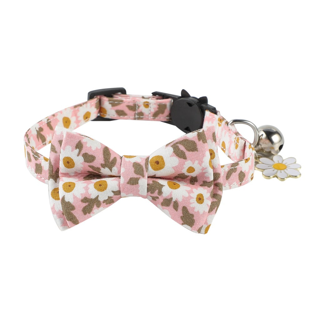 Cat CollarS With Bell Summer Floral Kitten Bow Tie