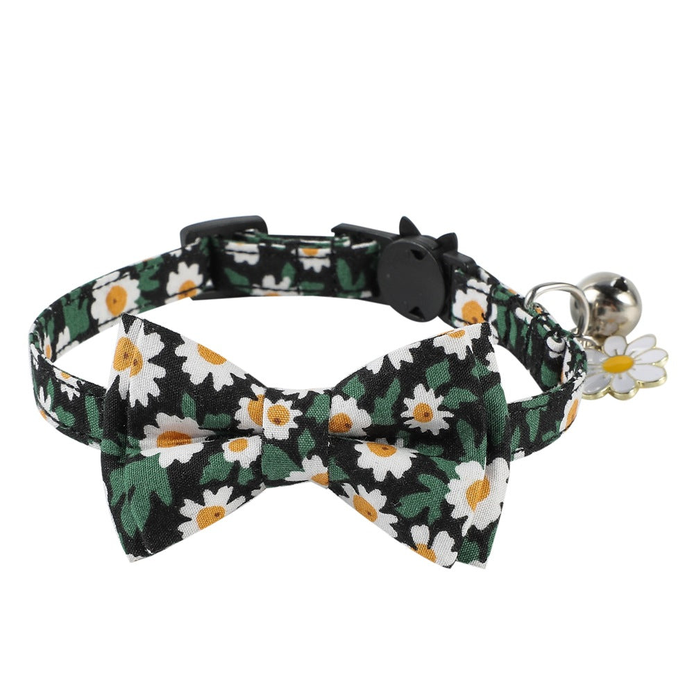 Cat CollarS With Bell Summer Floral Kitten Bow Tie