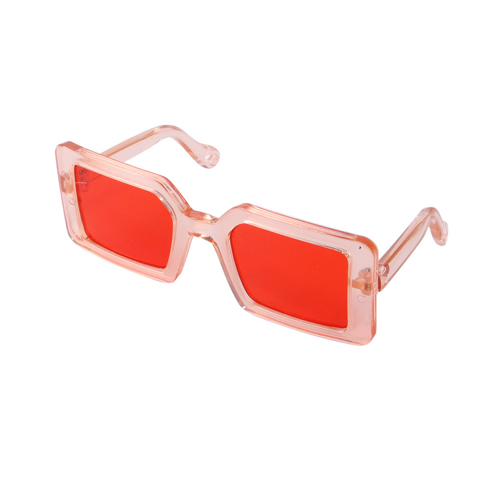 Plastic Transparent Sunglasses Cat Square Glasses