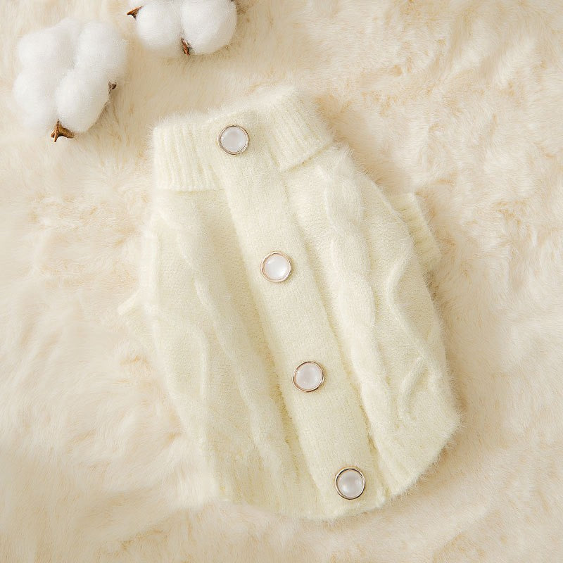 Cat Solid Knitted Sweater Jumper Pet Winter Warm Clothes