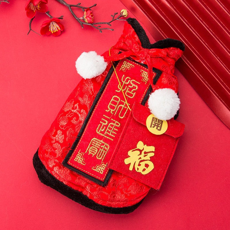 Pet New Year Tang Suit Cat Dress Thick Coat Clothes