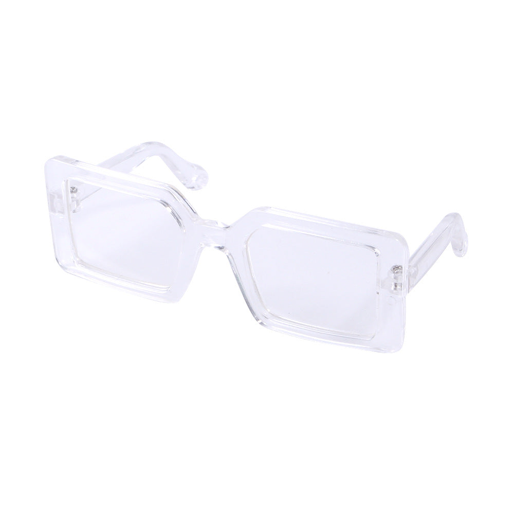 Plastic Transparent Sunglasses Cat Square Glasses
