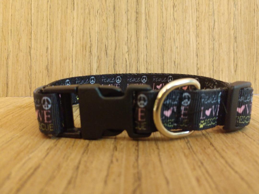 Collar/ Small/ Peace Love and Rescue - [[Product type]] | Buffy's