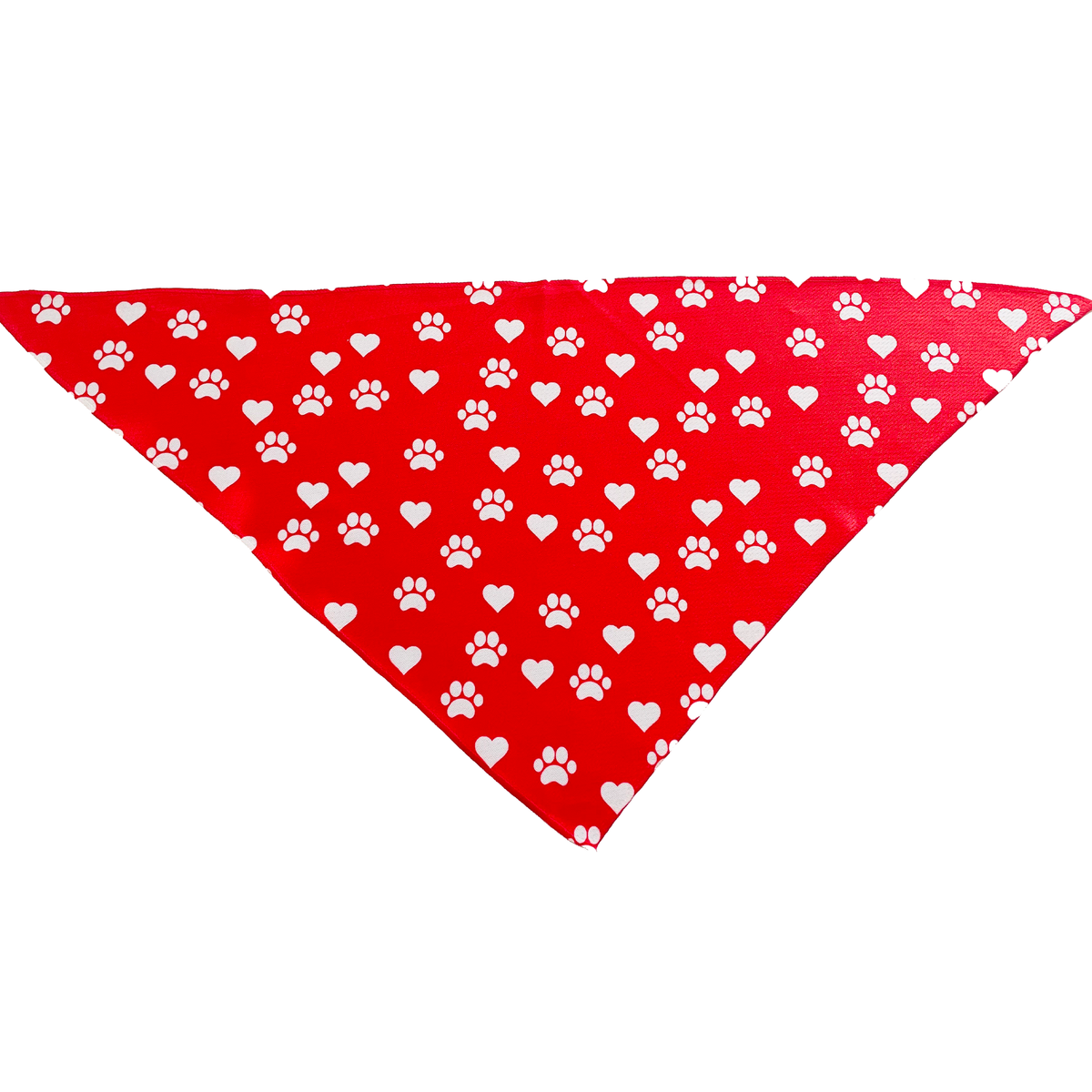 Valentines Day Paw Prints & Hearts Red Tie On Dog Bandana - [[Product type]] | Buffy's