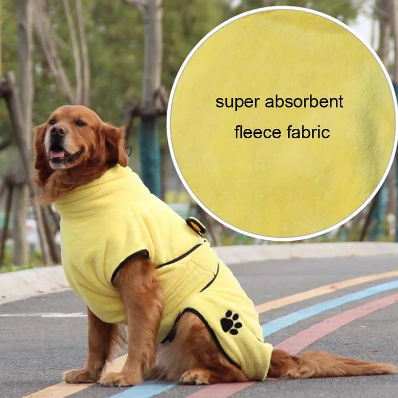 Pet Dog Bath Towel Dry Whole Body Hair Absorbent Shower Clothes