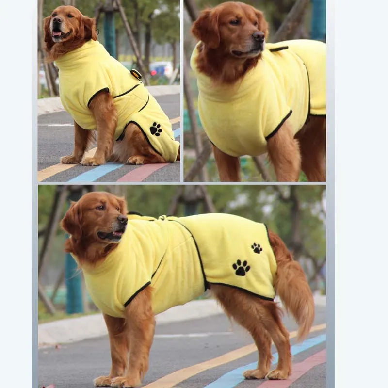 Pet Dog Bath Towel Dry Whole Body Hair Absorbent Shower Clothes