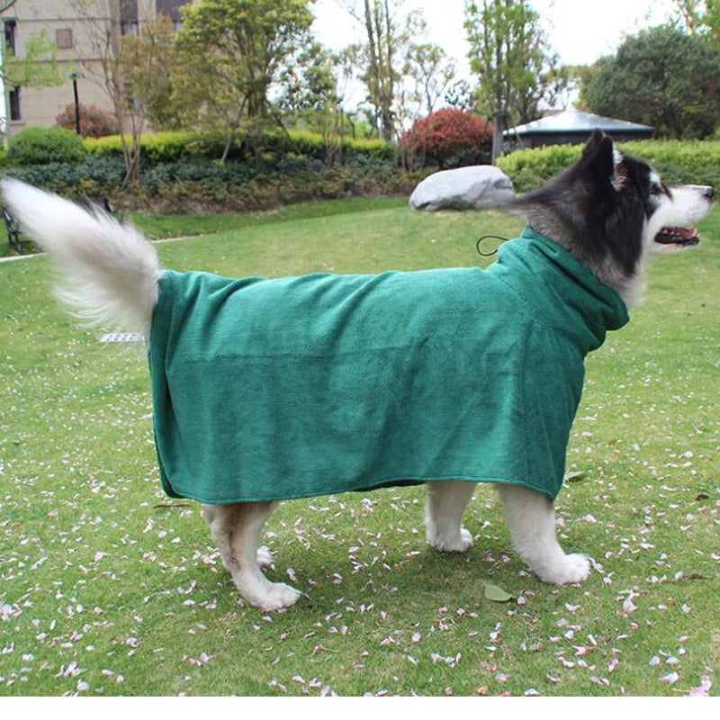 Pet Dog Bathrobe Microfiber Dog Bath Blanket