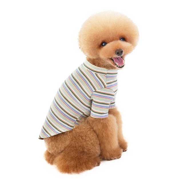 Pet Dog Clothes Striped Dog Jumpsuit Pajamas