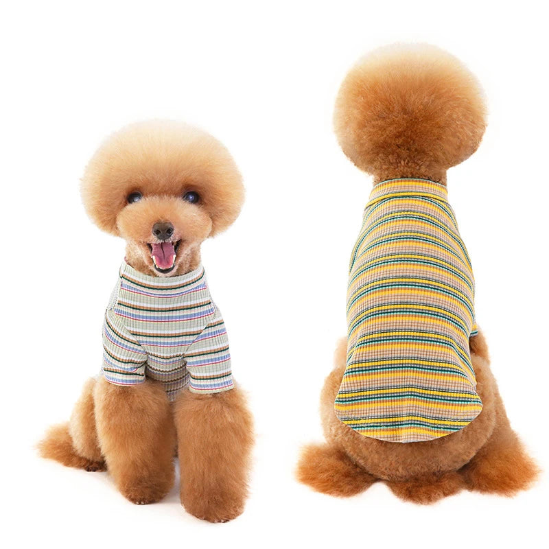 Pet Dog Clothes Striped Dog Jumpsuit Pajamas