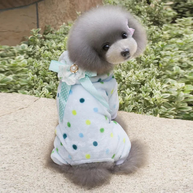 Cross-Border Pet Dog Clothing Plush Home Clothes Pajamas