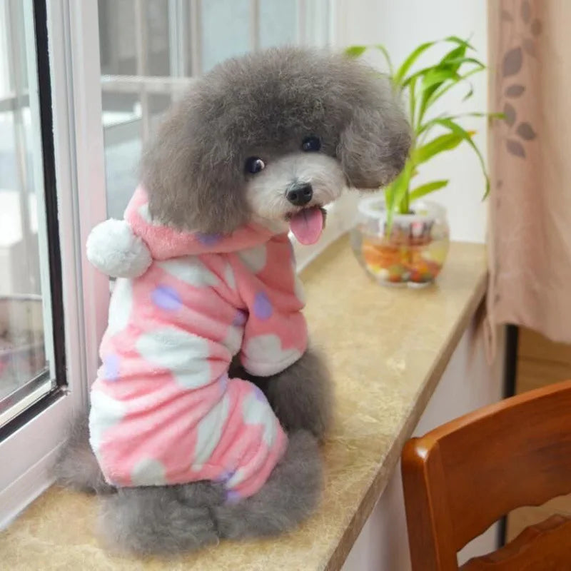 Cross-Border Pet Dog Clothing Plush Home Clothes Pajamas