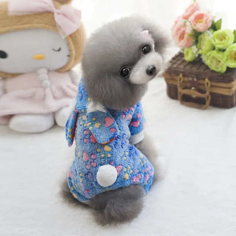 Cross-Border Pet Dog Clothing Plush Home Clothes Pajamas