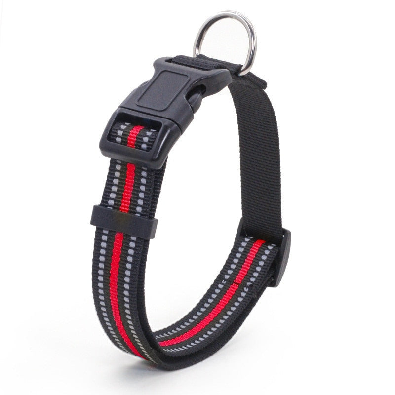 Reflective Dog Collar Nylon Adjustable Pet Collar