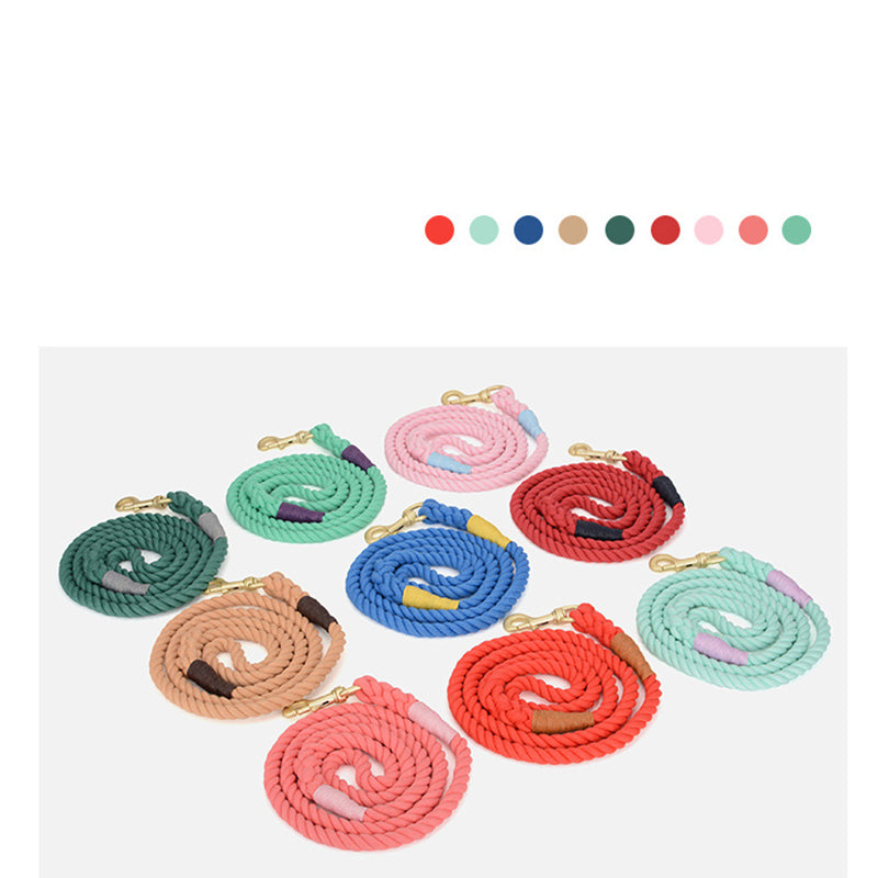 Pet Dog Woven Cotton Rope Leash Lead