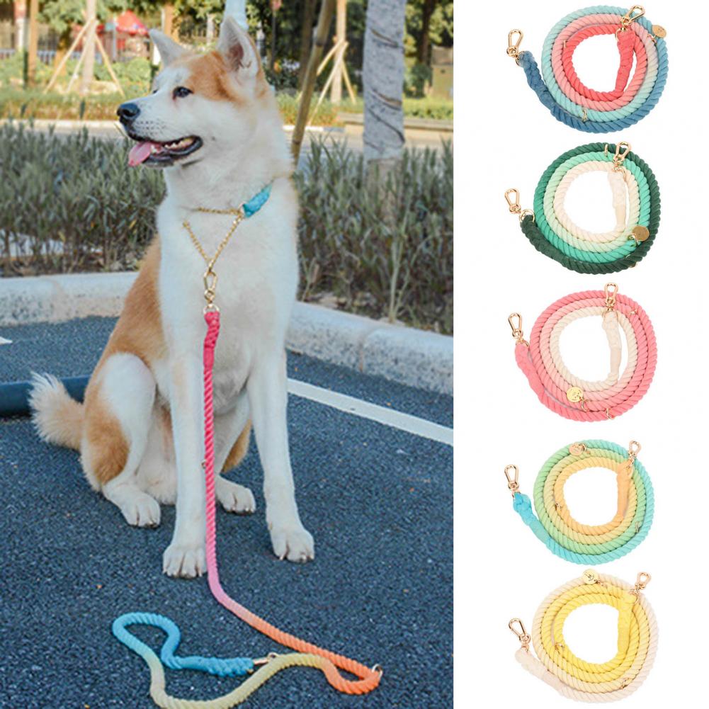 Anti-Scape Firm Gradient Color Dog Traction Leash Rope