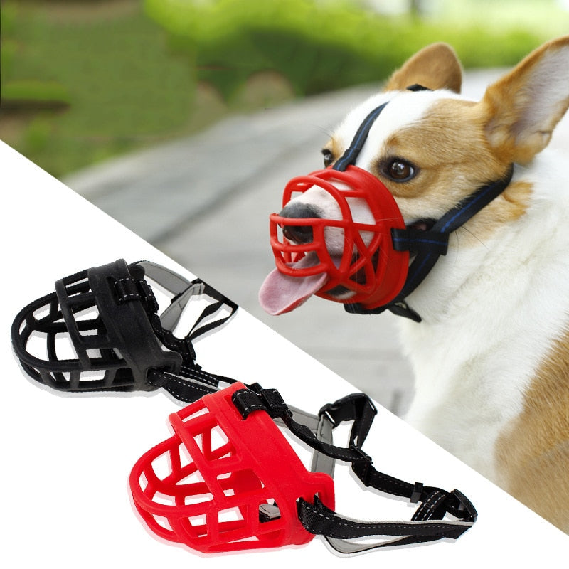 Soft Rubber Muzzle For Dogs Adjustable Puppy Mouth Cover