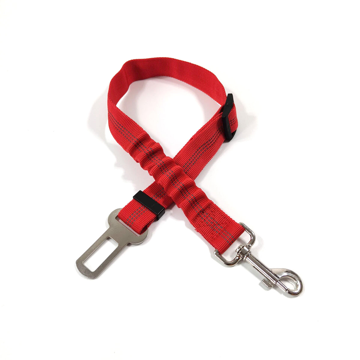 Dog Seat Belt Car Harness Durable Nylon Reflective Bungee Fabric Tether