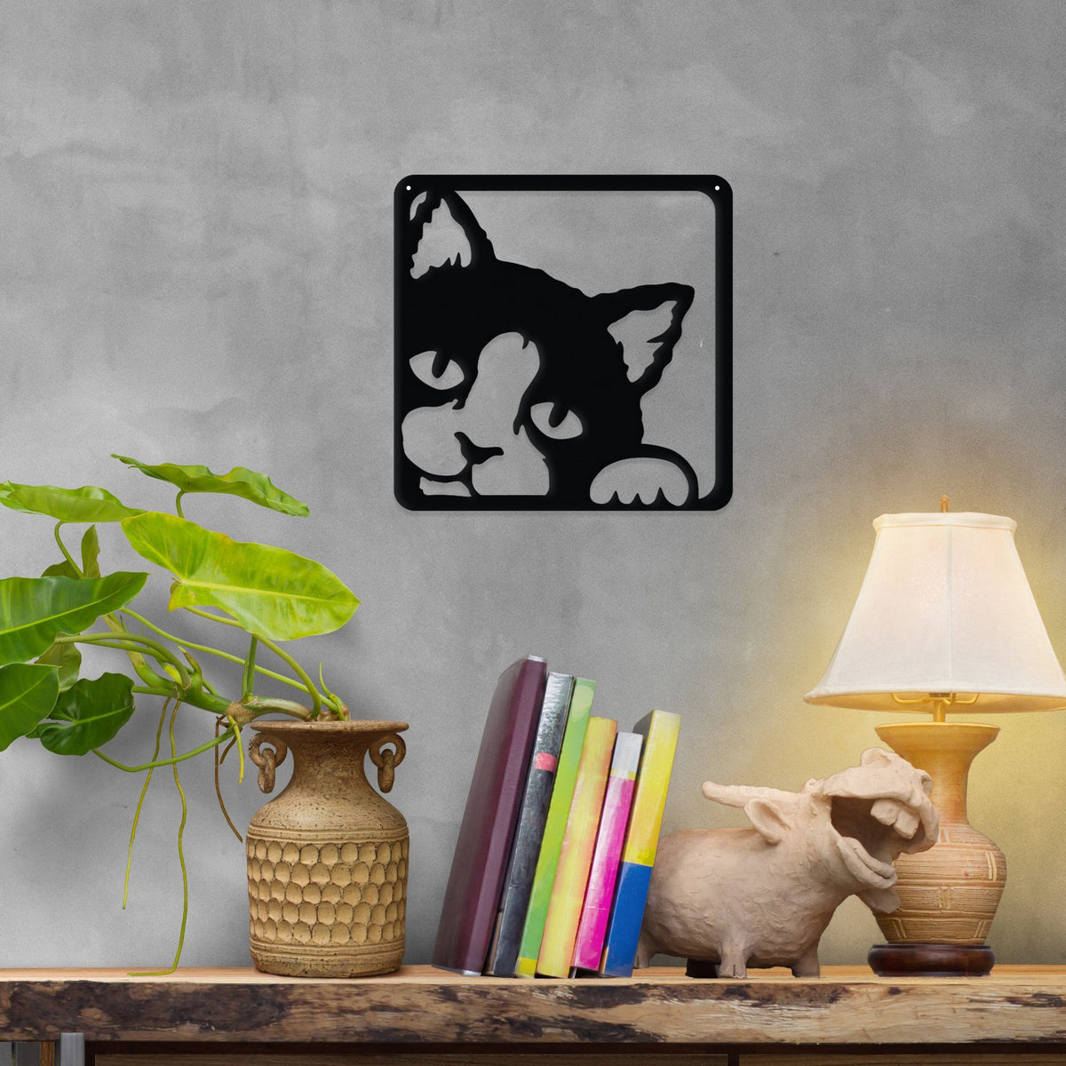 Peeking Kitty - Metal Wall Art/Decor - [[Product type]] | Buffy's