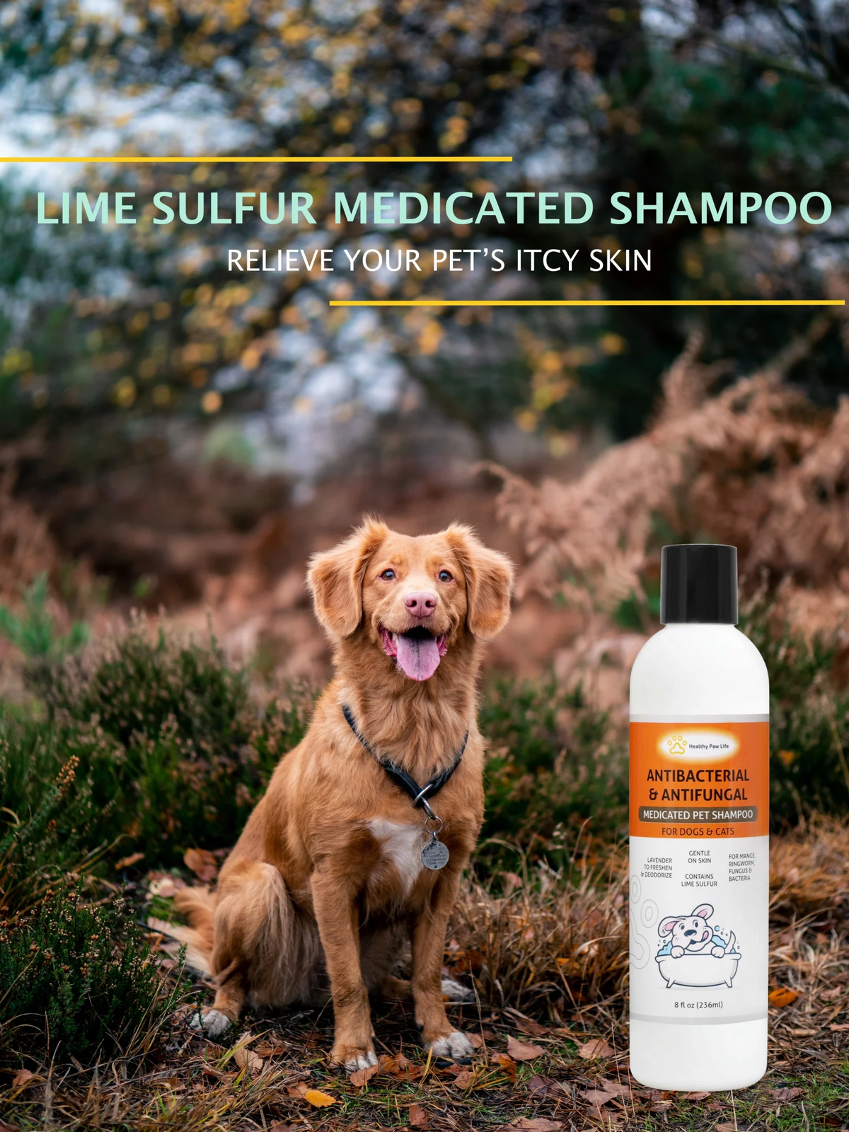 Lime Sulfur Pet Shampoo Pet Care and Veterinary Solution Safe for Pet - [[Product type]] | Buffy's