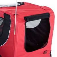 PawHut Foldable Pet Bike Trailer Dog Cat Travel Bicycle Carrier, Red - [[Product type]] | Buffy's
