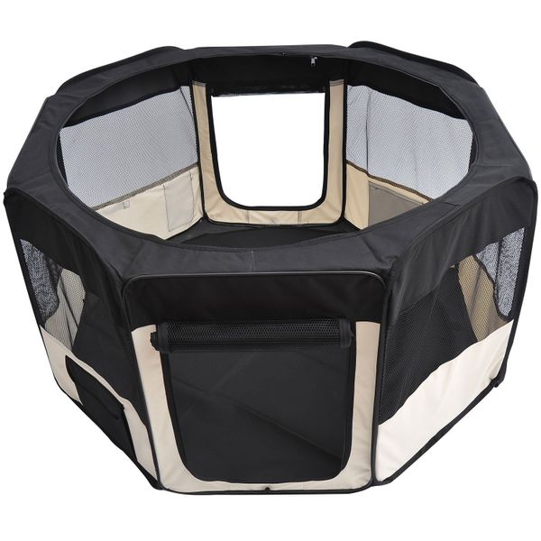PawHut 49.2-inch Soft Pet Playpen Folding Tent Kennel Puppy Cat Dog - [[Product type]] | Buffy's