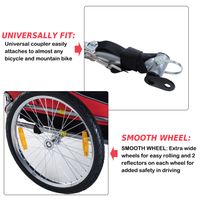 PawHut Foldable Pet Bike Trailer Dog Cat Travel Bicycle Carrier, Red - [[Product type]] | Buffy's