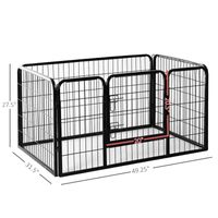 PawHut 49" 4 Panel Black Pet Playpen Heavy Duty Puppy Cat Dog Pen - [[Product type]] | Buffy's