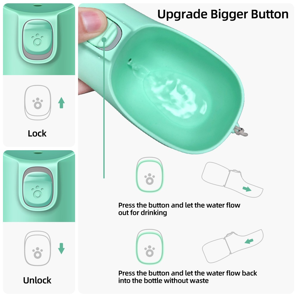 Outdoor Pet Dog Feeder Bowls Cats Dogs Travel Water Dispenser Feeder - [[Product type]] | Buffy's