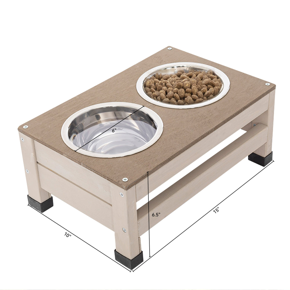 Outdoor fir wood dog house with an open roof ideal for small to medium - [[Product type]] | Buffy's